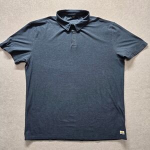 Vuori Strato Tech Polo Mens XL Navy Blue Heather Short Sleeve V188 Active Shirt